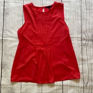 Banana Republic Coral Pleated Tank Top Size M